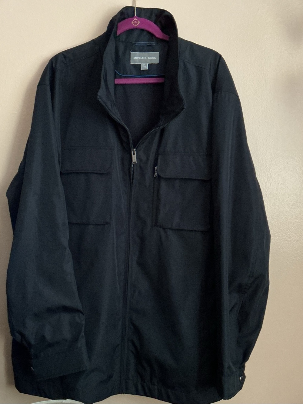 Michael Kors Black Military-Style Field Jacket 3XLT